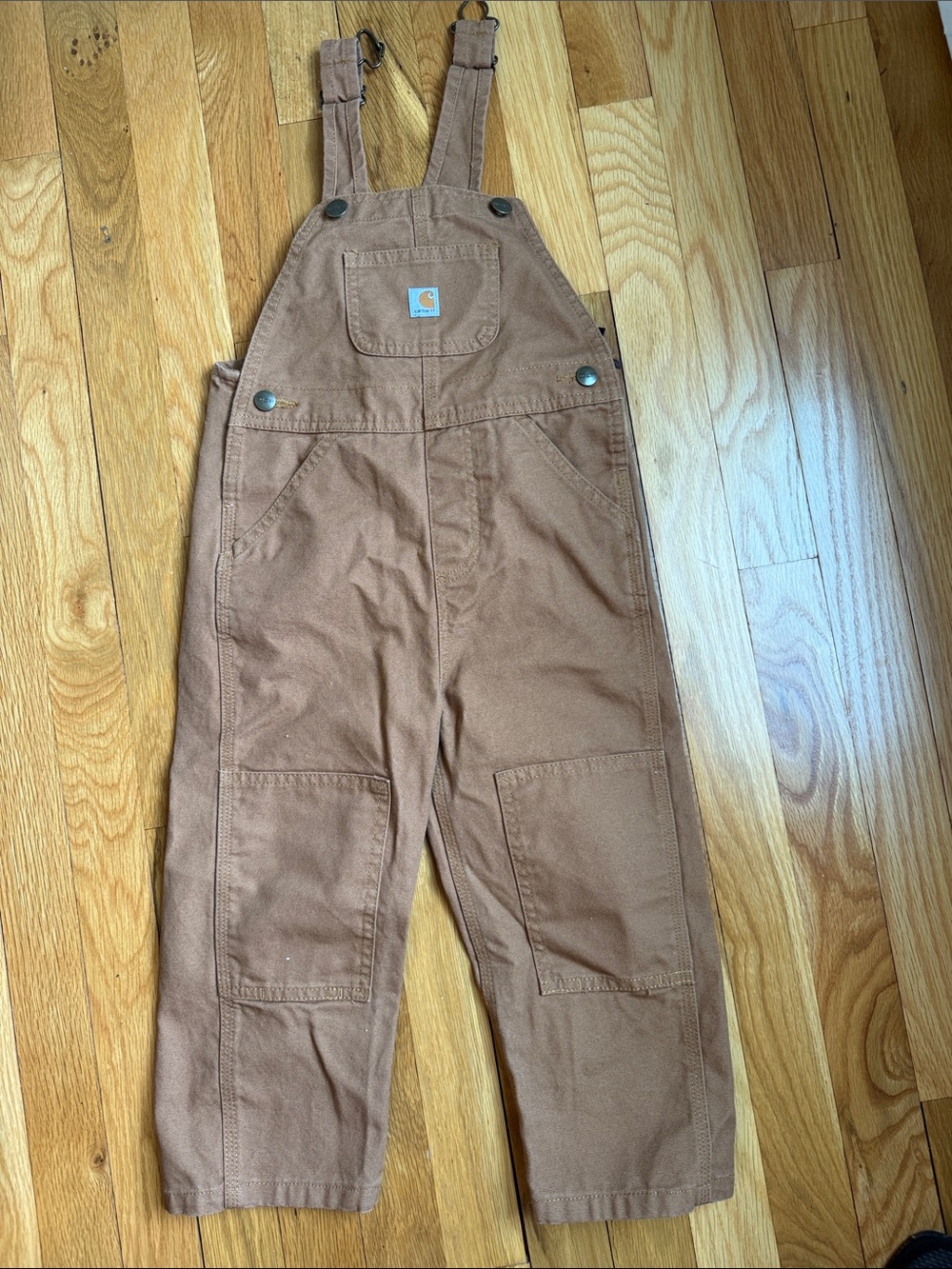 Carhartt Brown Kids’ Canvas Bib Overalls